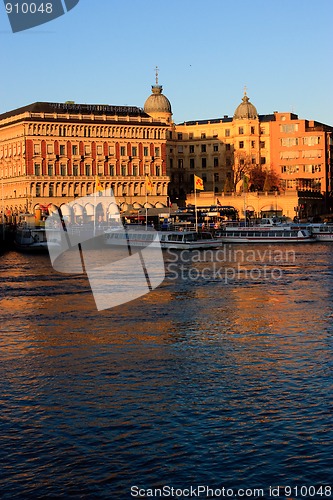 Image of Stockholm - sightseeing boats in the bay