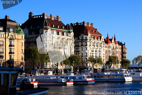 Image of Old buildings on Strandvagen in Ostermalm