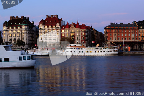 Image of Old buildings on Strandvagen in Ostermalm