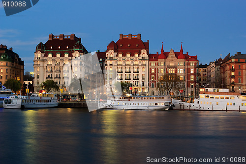 Image of Old buildings on Strandvagen in Ostermalm