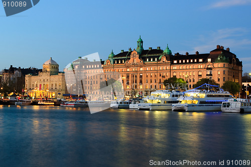 Image of Buildings on Strandvagen in Ostermalm (Stockholm, Sweden)
