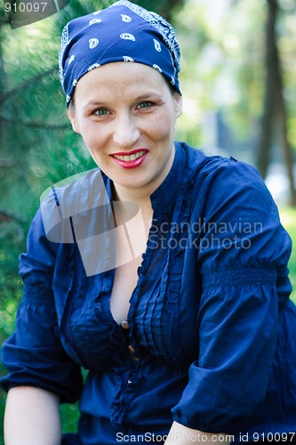 Image of Beautiful young woman smiling