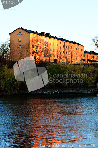 Image of Building in Skepsholmen - reflected in water