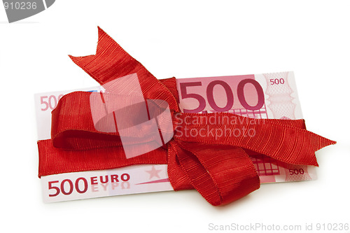 Image of Euro banknote as gift