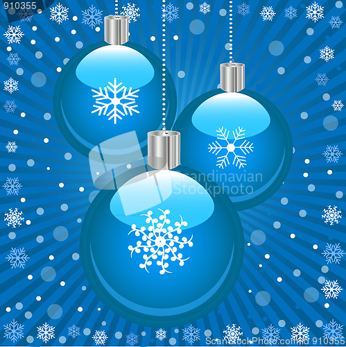 Image of Blue Christmas Background