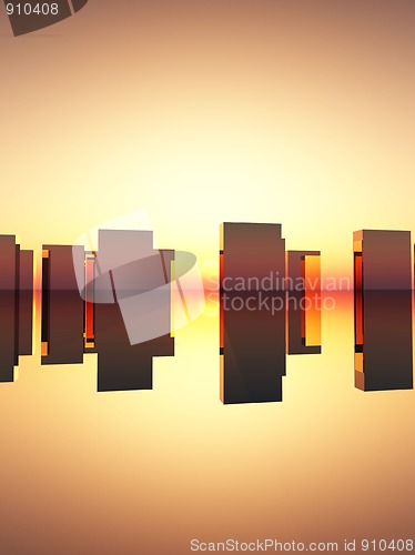 Image of Abstract Rectangle Sunset 