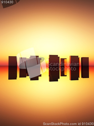 Image of Abstract Rectangle Sunset 