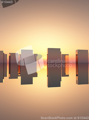 Image of Abstract Rectangle Sunset 