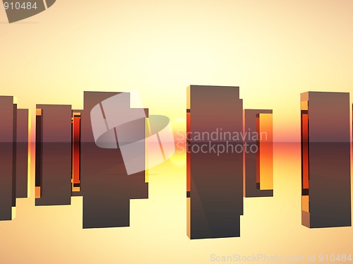 Image of Abstract Rectangle Sunset 