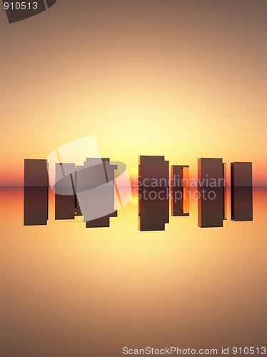 Image of Abstract Rectangle Sunset 