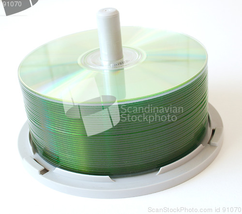 Image of stack of cds on a holder