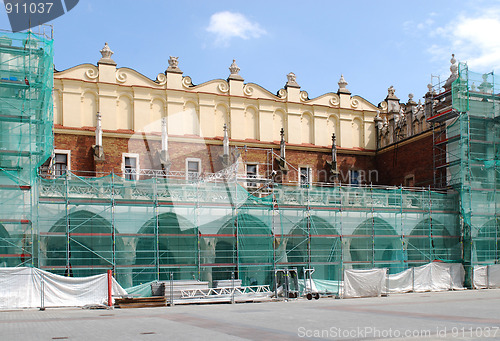 Image of Sukiennice are under renovation