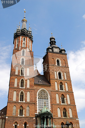 Image of The tower of Mariacki Church in Cracow