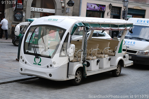 Image of vehicle to transport visitors in Cracow 