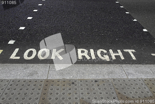 Image of Look Right sign