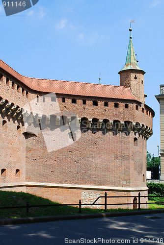 Image of The Barbican in Krakow, Poland.