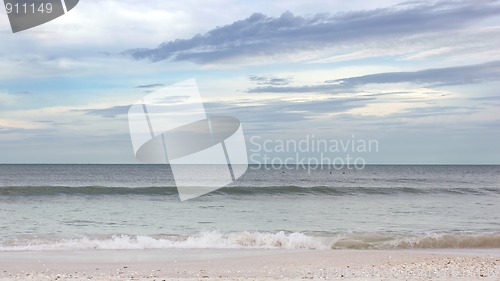 Image of moring clouds over the sea