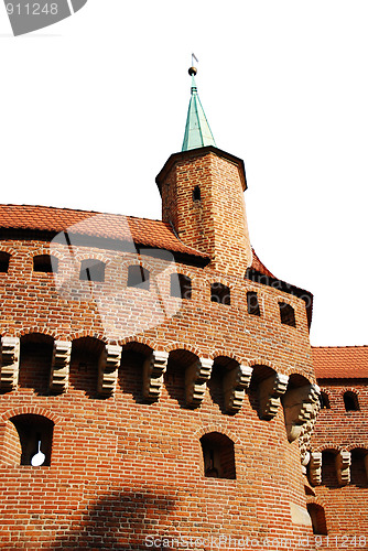 Image of The Barbican in Krakow, Poland.