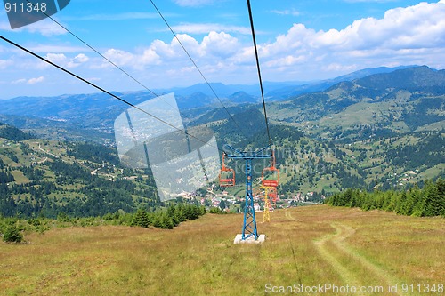 Image of Skilift in Borsa - view over the mountains and the resort