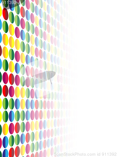 Image of Halftone Background in Perspective. 