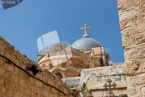 Image of Dome of the Church of the Holy Sepulchre in Jerusalem 