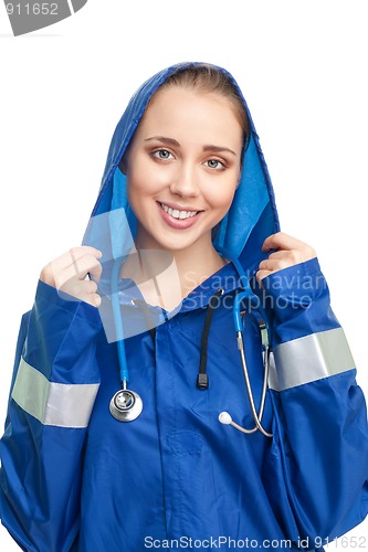 Image of Woman medic with big smile