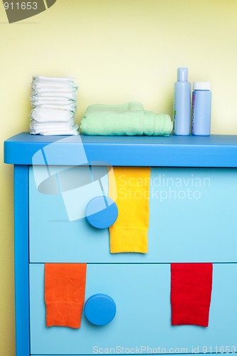 Image of cabinet in nursery room