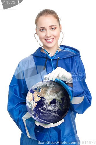 Image of doctor exam earth
