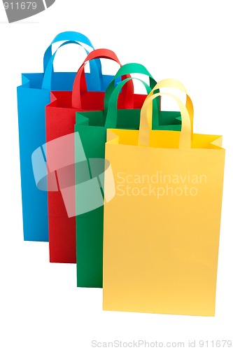 Image of Row of shopping bags