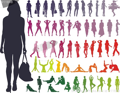 Image of Vector Silhouettes Women