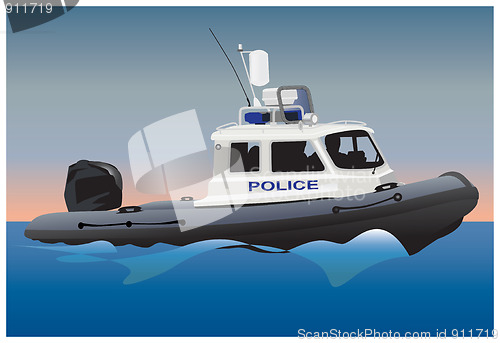 Image of Police motor boat