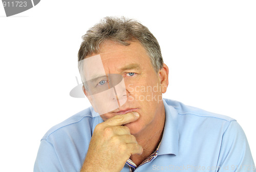 Image of Casual Concerned Man