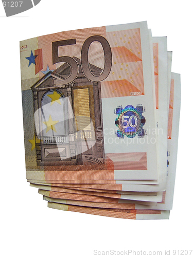 Image of Euro bills isolated