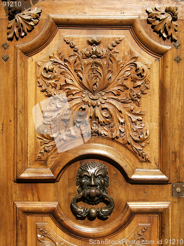 Image of Carved wood door