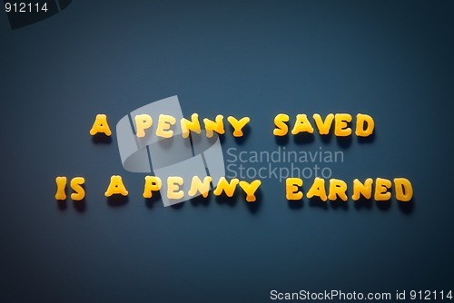 Image of A penny saved is a penny earned