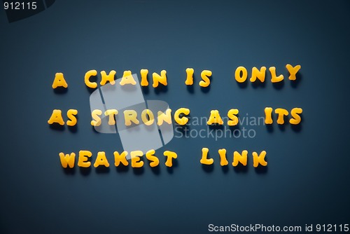 Image of A chain is only strong as its weakest link