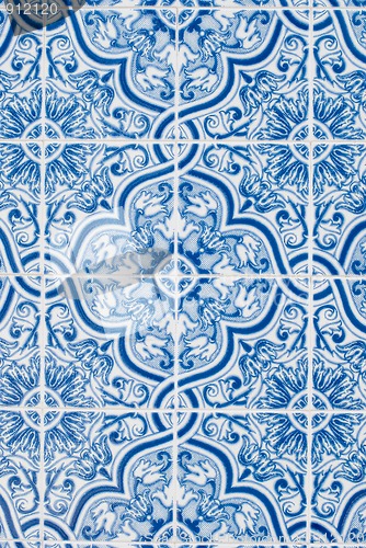 Image of Traditional Portuguese glazed tiles