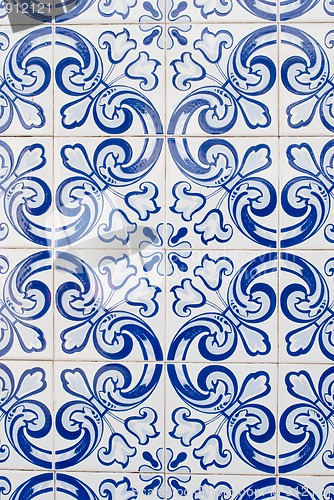 Image of Traditional Portuguese glazed tiles