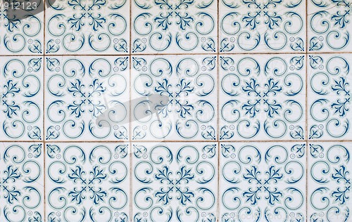 Image of Traditional Portuguese glazed tiles