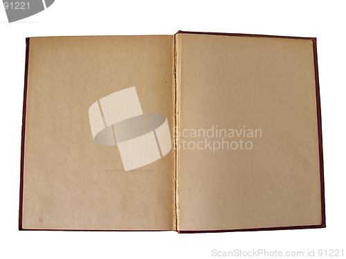 Image of Old open book isolated