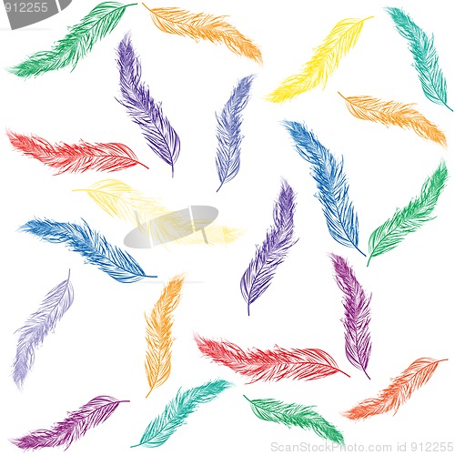 Image of Colored feathers 