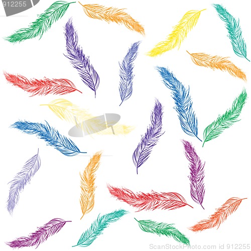 Image of Colored feathers 