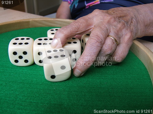 Image of Senior playing dice