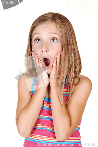 Image of Young girl is scared.