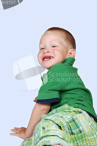 Image of Young boy has fun.