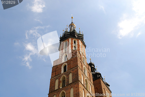 Image of The tower of Mariacki Church in Cracow