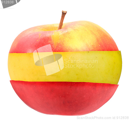 Image of Sandwich of red and yellow apple
