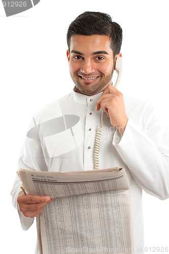 Image of Arab financial businessman or stockbroker