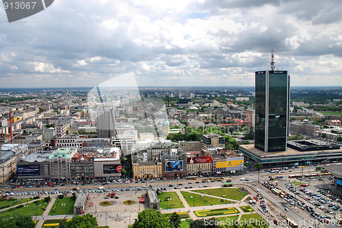 Image of Aerial view of Warsaw. Poland