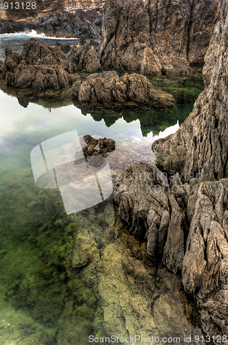 Image of Porto Moniz natural pools, Madeira island,  Portugal